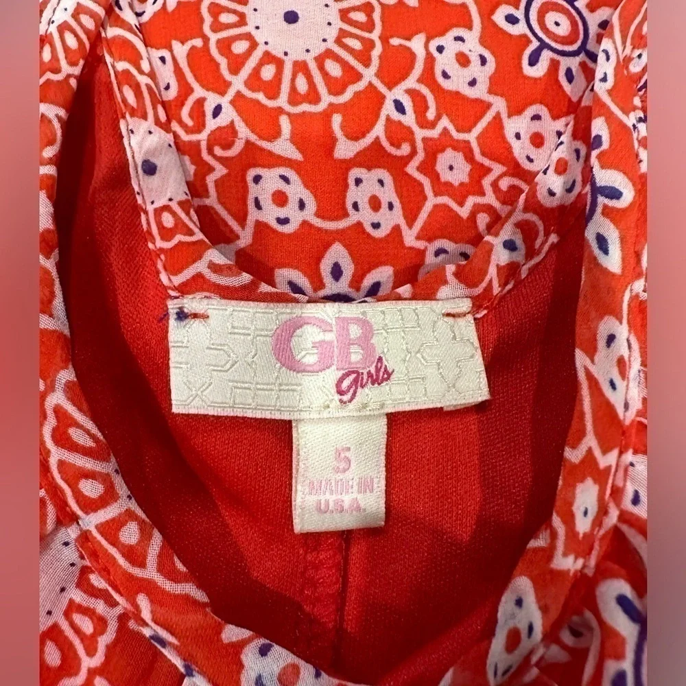GB GIRLS Little Girls Red Dress with Open Shoulders. EUC!